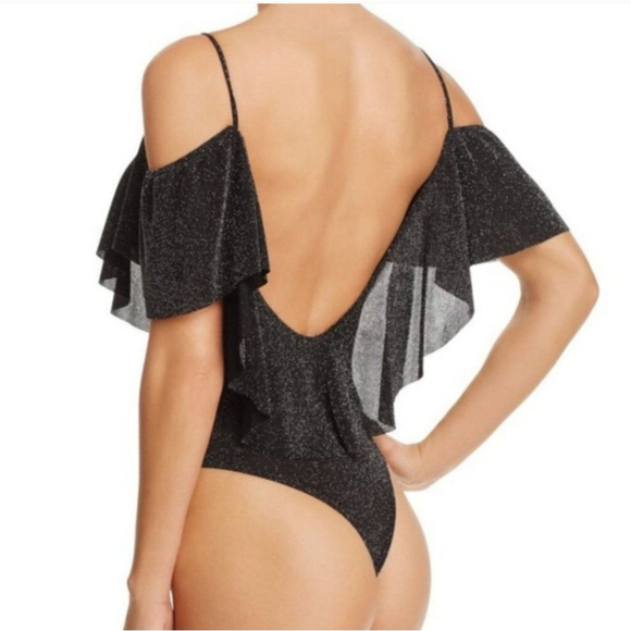 Show Me Your MuMu Glitter Bodysuit in Black - Picture 3 of 11